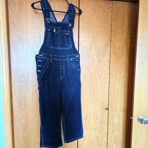 SILVER Jean bib overalls - capris cropped
